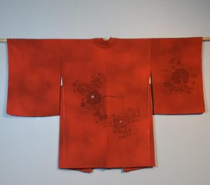 Rich Red Orange Silk Haori