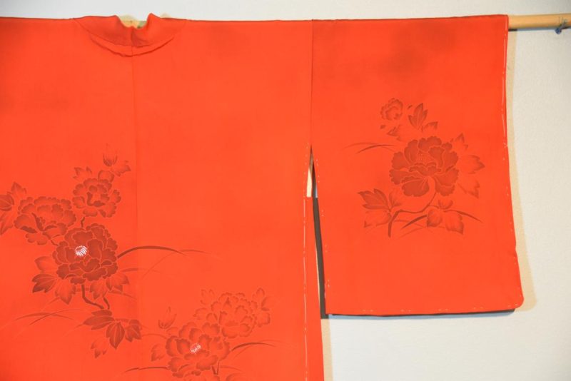 Rich Red Orange Silk Haori - Image 6