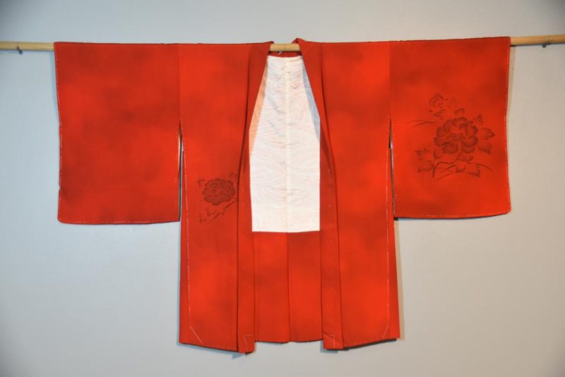 Rich Red Orange Silk Haori - Image 5