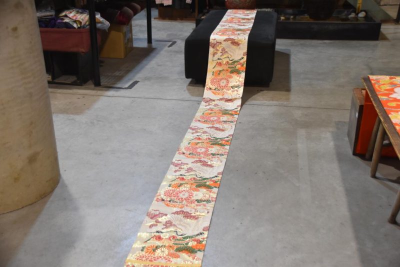 Flying Cranes and Hawkes Obi Double sided. - Image 3