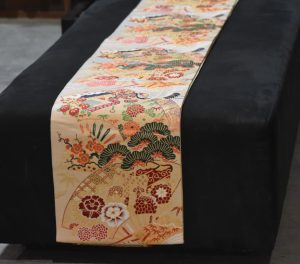 Flying Cranes with Pine and Cherry Blossom Obi