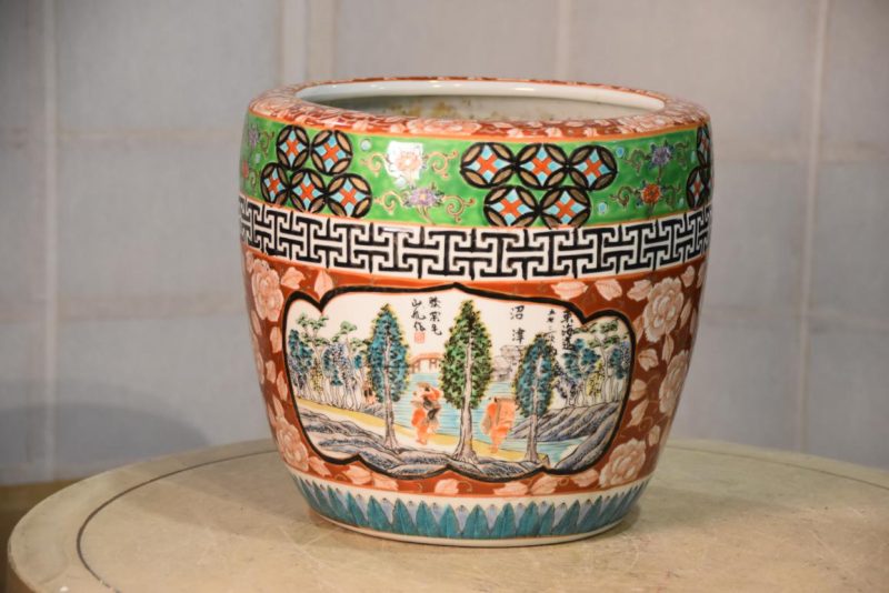 Coloured Imari Hibachi Width:280mm