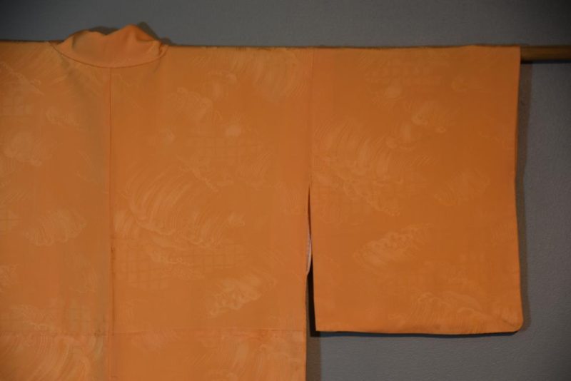 Peach Silk Jacquard Kimono - Image 2