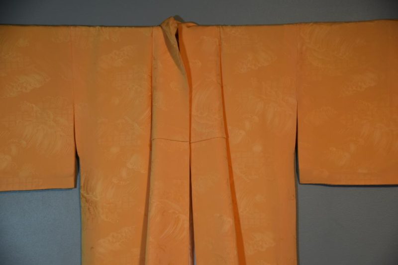 Peach Silk Jacquard Kimono - Image 4