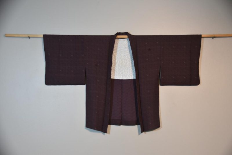 Deep Purple Japanese Vintage Silk Haori - Image 2