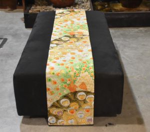 Japanese Silk Obi with Peacock Design