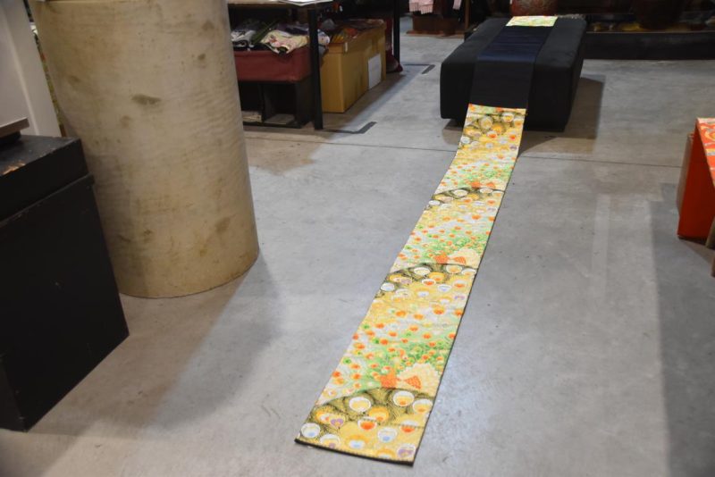 Japanese Silk Obi with Peacock Design - Image 5