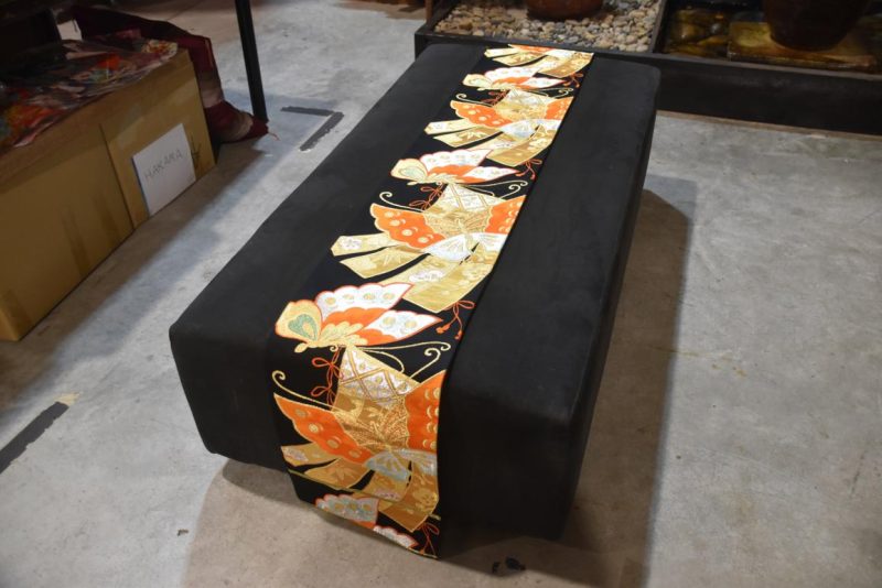 Japanese Obi with Butterfly Design - Image 2