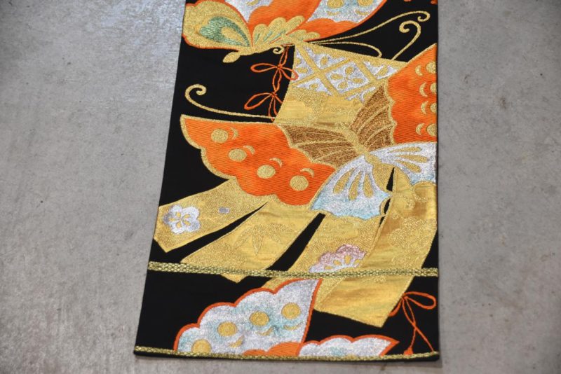 Japanese Obi with Butterfly Design - Image 4