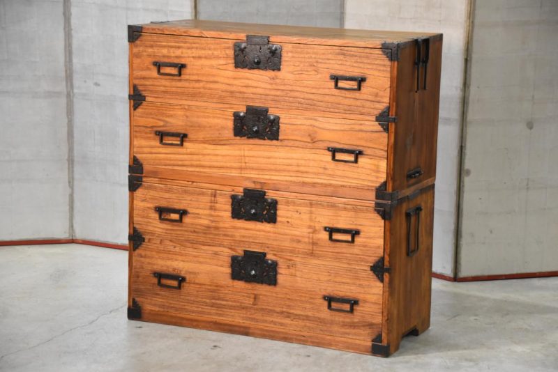 Antique 2 Section Clothing Chest 4 Drawers Width:955mm