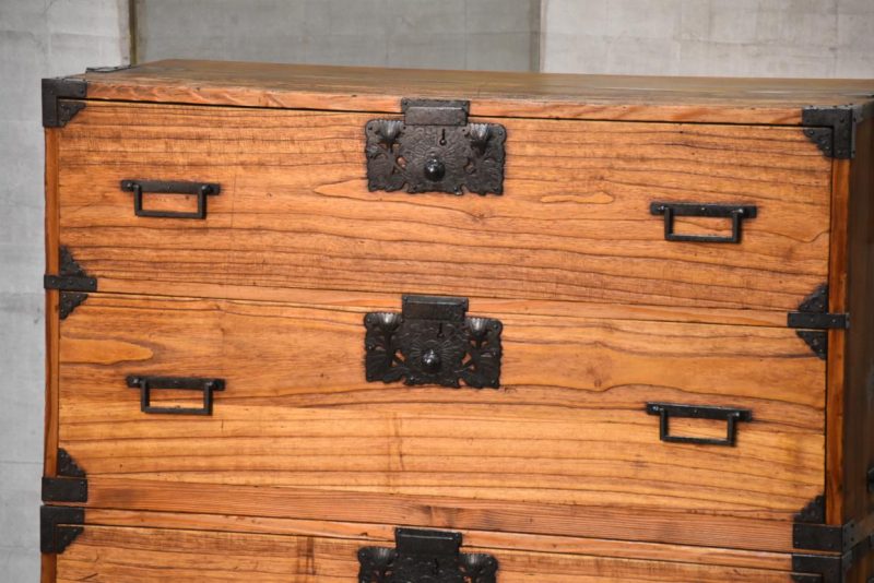 Antique 2 Section Clothing Chest 4 Drawers Width:955mm - Image 12