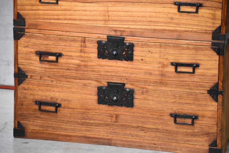 Antique 2 Section Clothing Chest 4 Drawers Width:955mm - Image 11