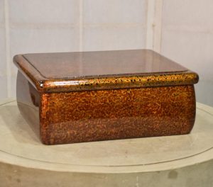 Japanese Wakasa Lacquer Lidded Container Width:330mm