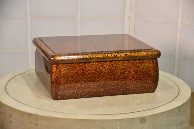 Japanese Wakasa Lacquer Lidded Container Width:330mm