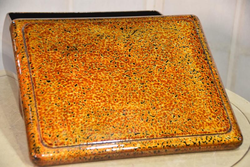 Japanese Wakasa Lacquer Lidded Container Width:330mm - Image 7