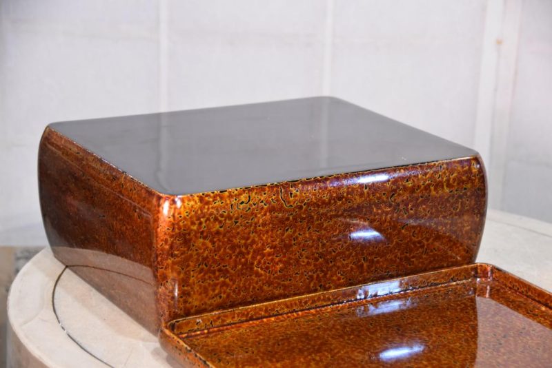 Japanese Wakasa Lacquer Lidded Container Width:330mm - Image 4