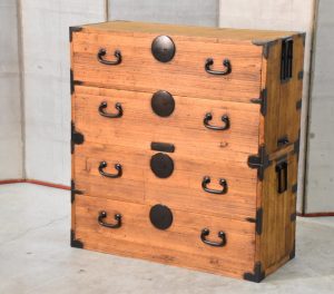 Antique 4 Drawer Clothing Chest (2 Sections)Width:940mm
