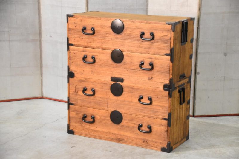Antique 4 Drawer Clothing Chest (2 Sections)Width:940mm