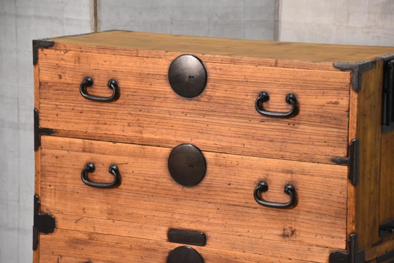 Antique 4 Drawer Clothing Chest (2 Sections)Width:940mm - Image 2