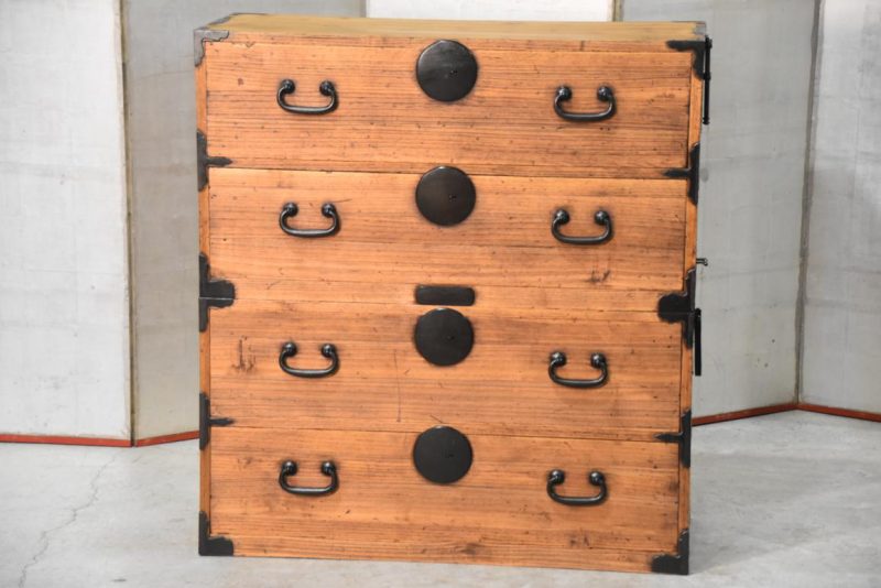 Antique 4 Drawer Clothing Chest (2 Sections)Width:940mm - Image 10