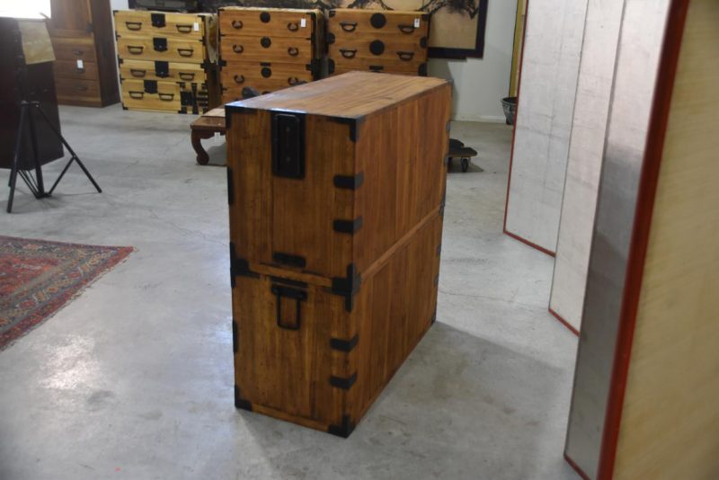 Antique 4 Drawer Clothing Chest (2 Sections)Width:940mm - Image 5