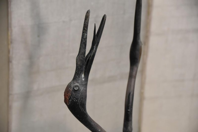 3 x Japanese Bronze Garden Cranes Height:1100mm - Image 7