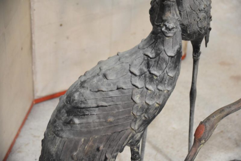 3 x Japanese Bronze Garden Cranes Height:1100mm - Image 6
