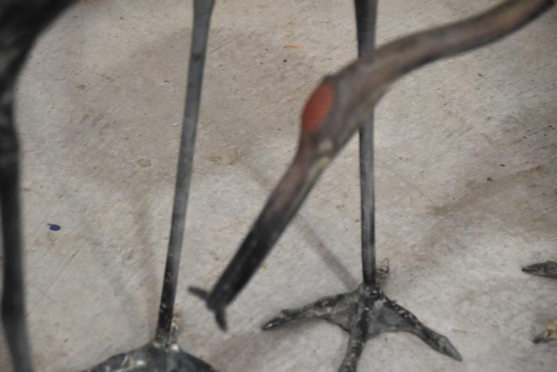 3 x Japanese Bronze Garden Cranes Height:1100mm - Image 5