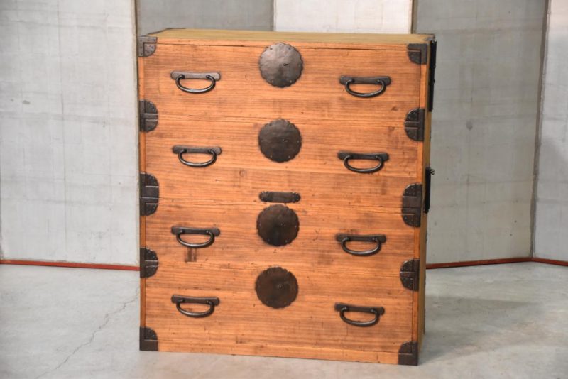 Antique 2 Section Clothing Chest 4 Drawers Width:975mm - Image 2