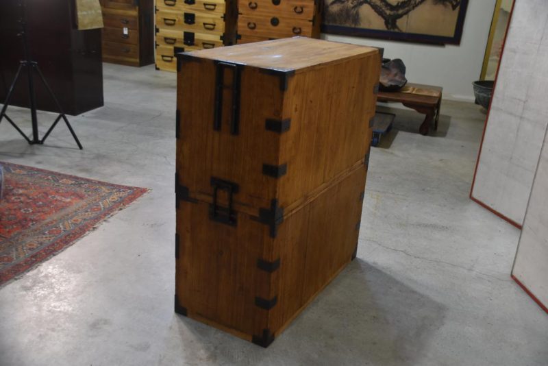 Antique 2 Section Clothing Chest 4 Drawers Width:975mm - Image 5