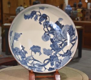 Blue and White Porcelain Bowl decorated with Melons Width:406mm