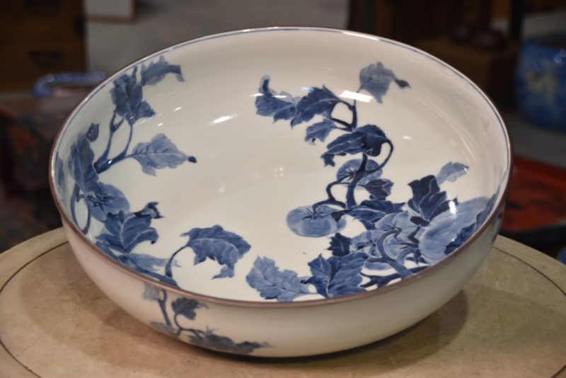 Blue and White Porcelain Bowl decorated with Melons Width:406mm - Image 5