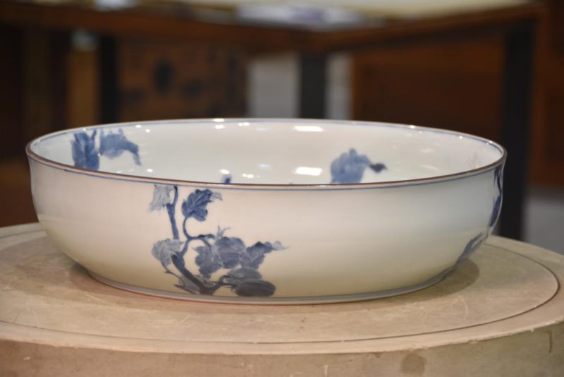 Blue and White Porcelain Bowl decorated with Melons Width:406mm - Image 3