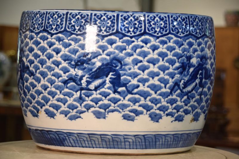 Japanese Kirin Ceramic Hibachi Width:460mm - Image 4