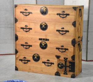 Antique 4 Drawer Nihonmatsu Clothing Chest (2 Sections)Width:1140mm