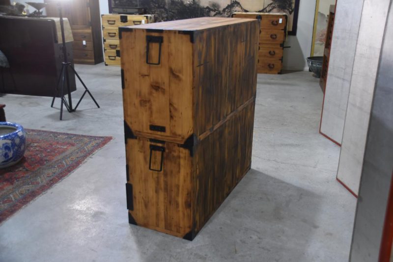 Antique 4 Drawer Nihonmatsu Clothing Chest (2 Sections)Width:1140mm - Image 6
