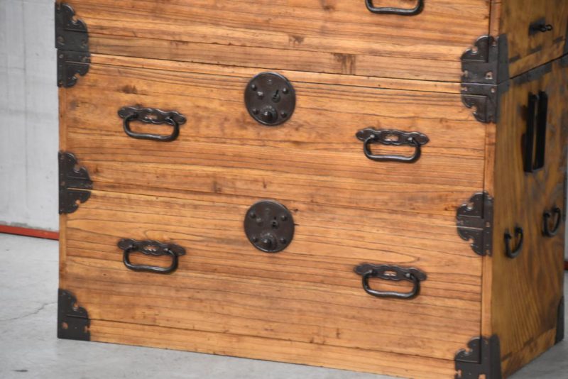 Antique 5 Drawer Clothing Chest (2 Sections)Width:880mm - Image 13