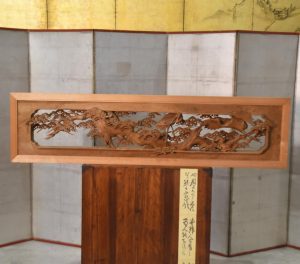 Japanese Transom of Cranes and Pine Width:1750mm