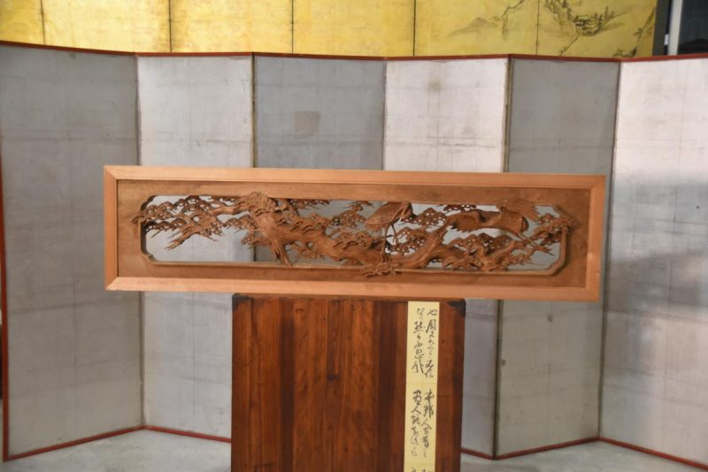 Japanese Transom of Cranes and Pine Width:1750mm