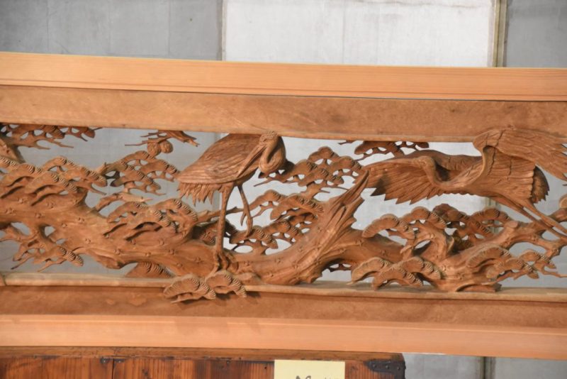 Japanese Transom of Cranes and Pine Width:1750mm - Image 8
