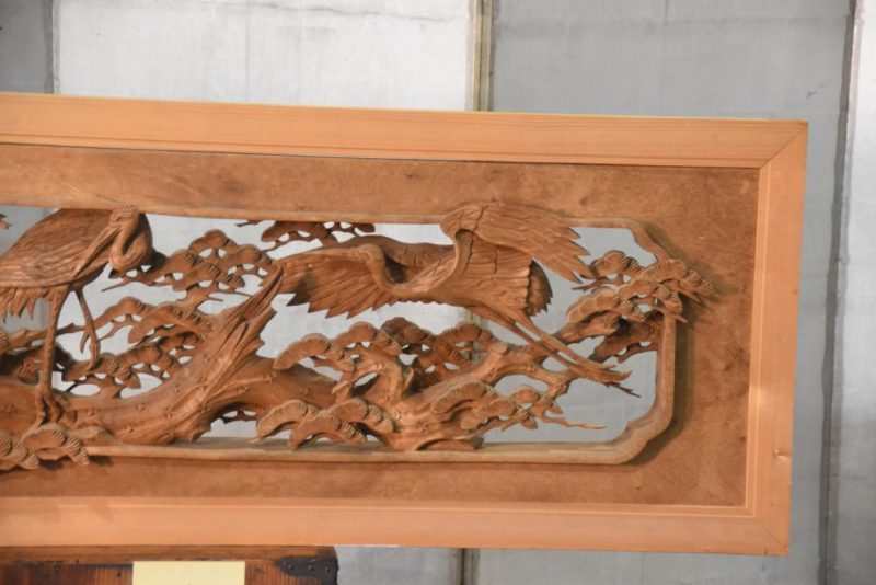 Japanese Transom of Cranes and Pine Width:1750mm - Image 7
