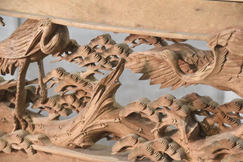 Japanese Transom of Cranes and Pine Width:1750mm - Image 5