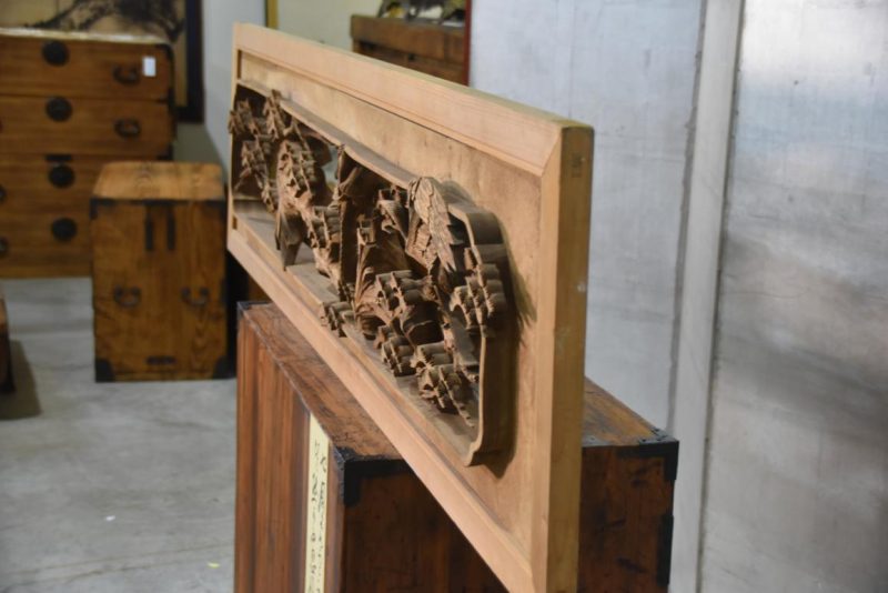 Japanese Transom of Cranes and Pine Width:1750mm - Image 4
