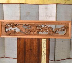 Japanese Transom of a Crane, Turtle and Pine Width:1750mm