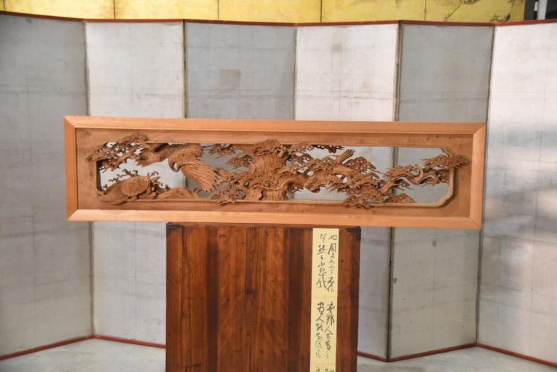 Japanese Transom of a Crane, Turtle and Pine Width:1750mm