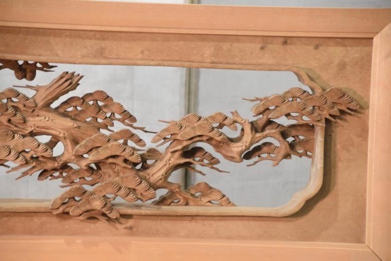 Japanese Transom of a Crane, Turtle and Pine Width:1750mm - Image 6
