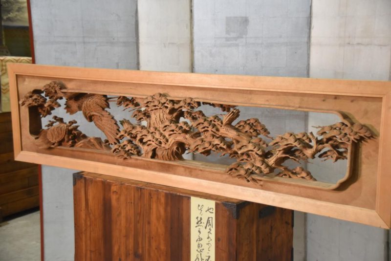 Japanese Transom of a Crane, Turtle and Pine Width:1750mm - Image 5
