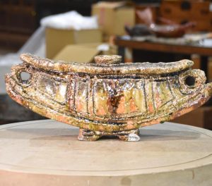 Contemporary Pottery Vase by Takuma Murakoshi:Width 470mm