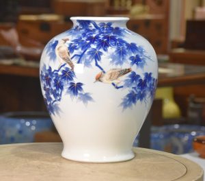 Fukugawa Pottery Vase:Width 280mm