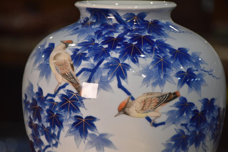 Fukugawa Pottery Vase:Width 280mm - Image 2
